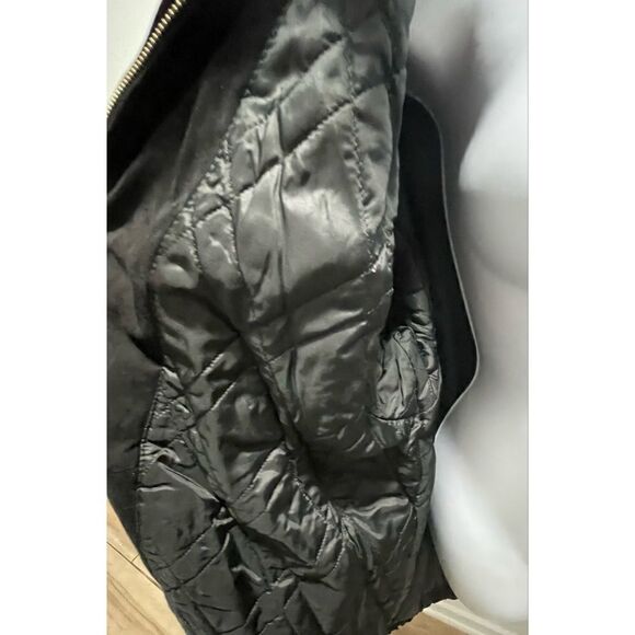 Bally Black Coat Goldtone Accents Front Zip Lined 2 Front Zip Pockets Women’s 8 - Picture 3 of 8